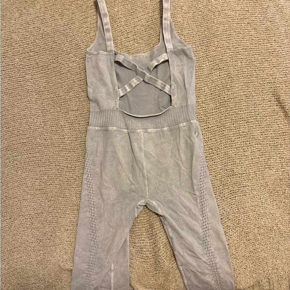 FP Movement by Free People Light Gray Jumpsuit